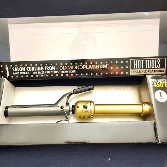 Hot Tools DIAMONDPLATINUM 1" Curling iron Gold - Picture 2 of 3